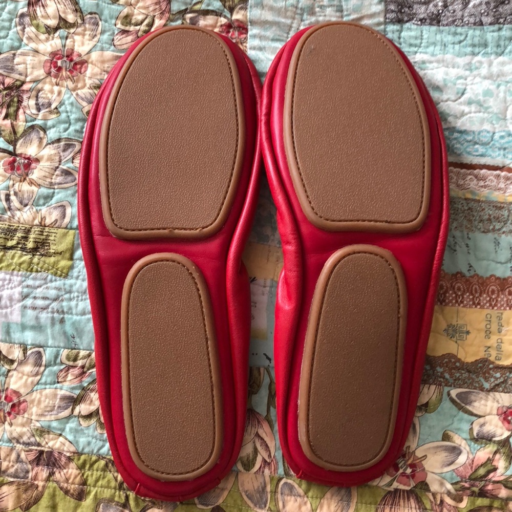 Tieks look-alike size 11/42, cardinal red leather - Picture 3 of 7